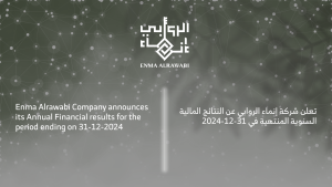 تعلن شركة إنماء الروابي عن النتائج المالية السنوية المنتهية في 31-12-2024